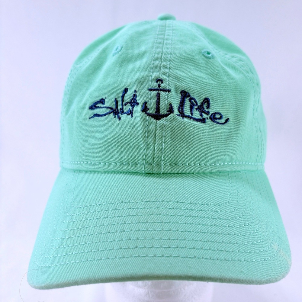 Salt Life Baseball Cap OSFM Mint Green Embroidered Anchor Adjustable Dad Hat